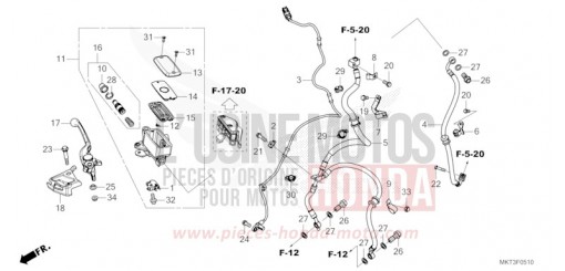 FRONT BRAKE MASTER CYLINDER ADV750M de 2021